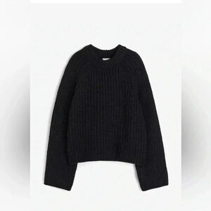 H&M Black Chunky Sweater New with tags S